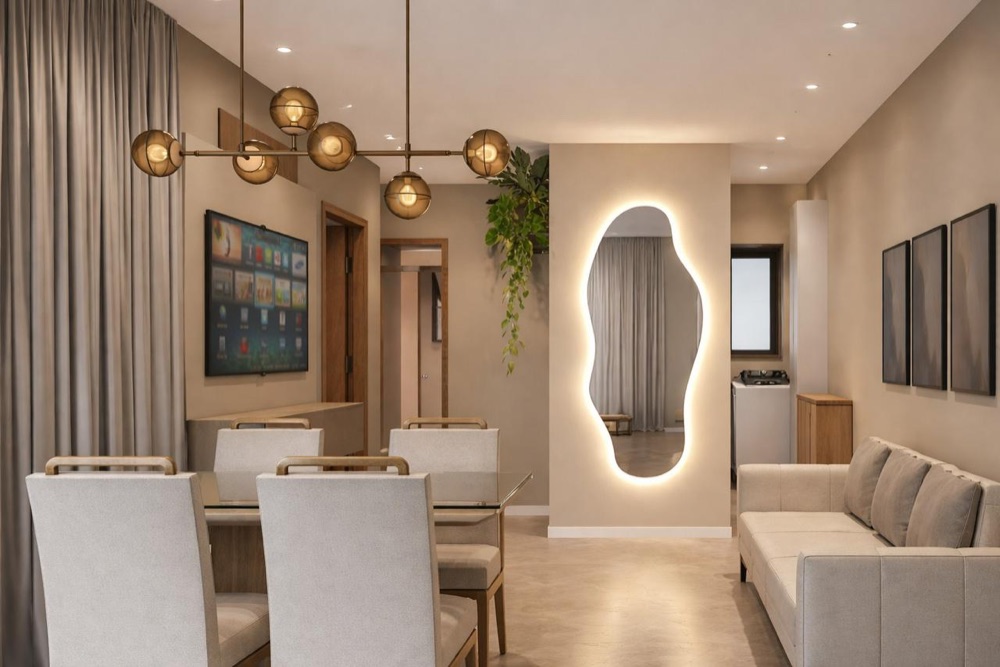 Apartamento Essence — Sala de estar integrada