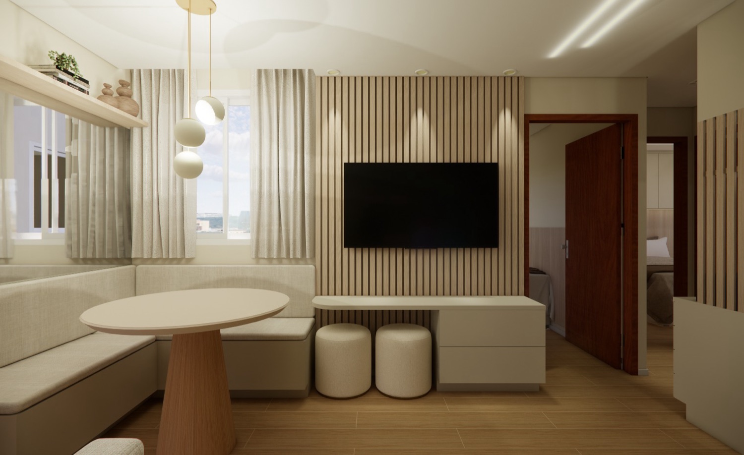 Apartamento Vila Nova — Living planejado